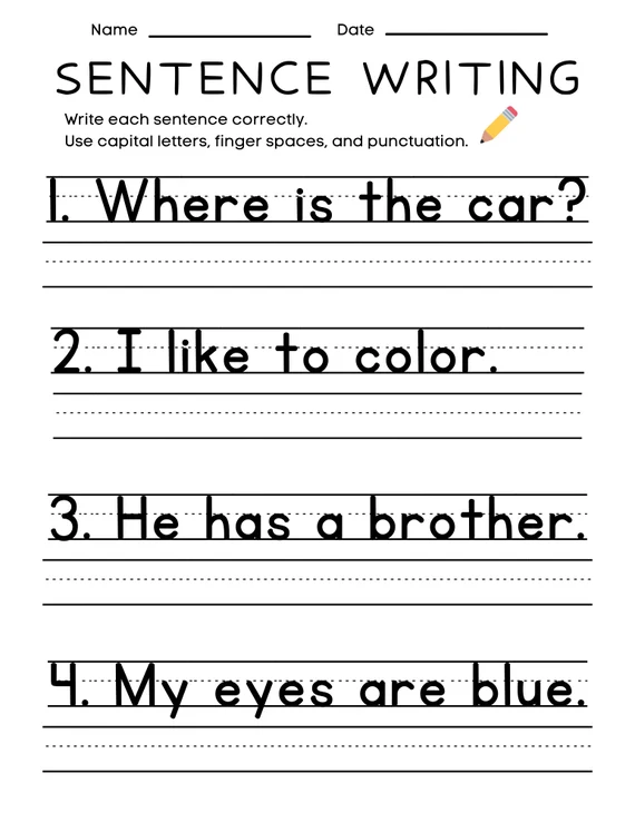 Writing Instructions worksheet designed for fourth graders to enhance their clear writing skills