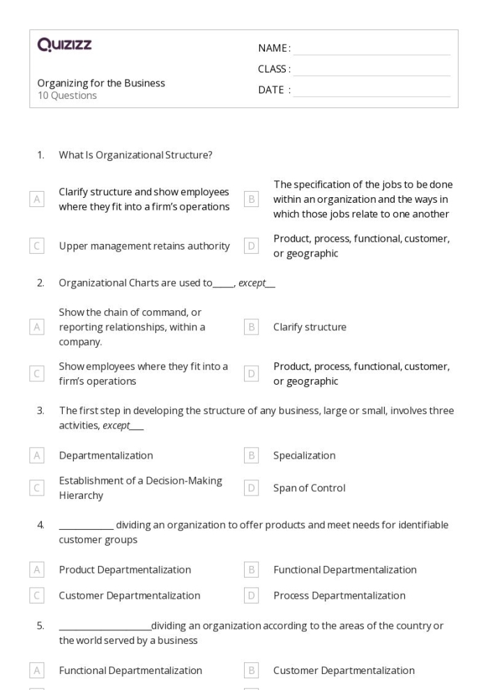 Fourth grade worksheet titled Organization in Writing that helps students plan their special adventure stories