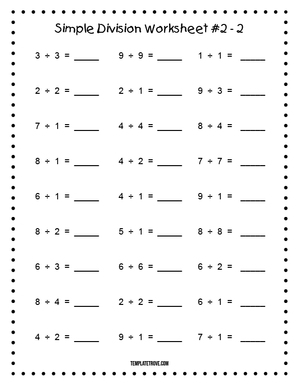 Simple Division Word Problems Worksheet for Grade 4 Number 5 Fourth grade students practicing simple division word problems on a math worksheet