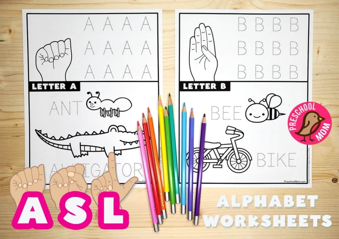Sign Language Practice Worksheet Number Twenty-Five Decoding Challenge Fourth grade students decoding a secret message by translating American Sign Language hand signs for numbers and counting