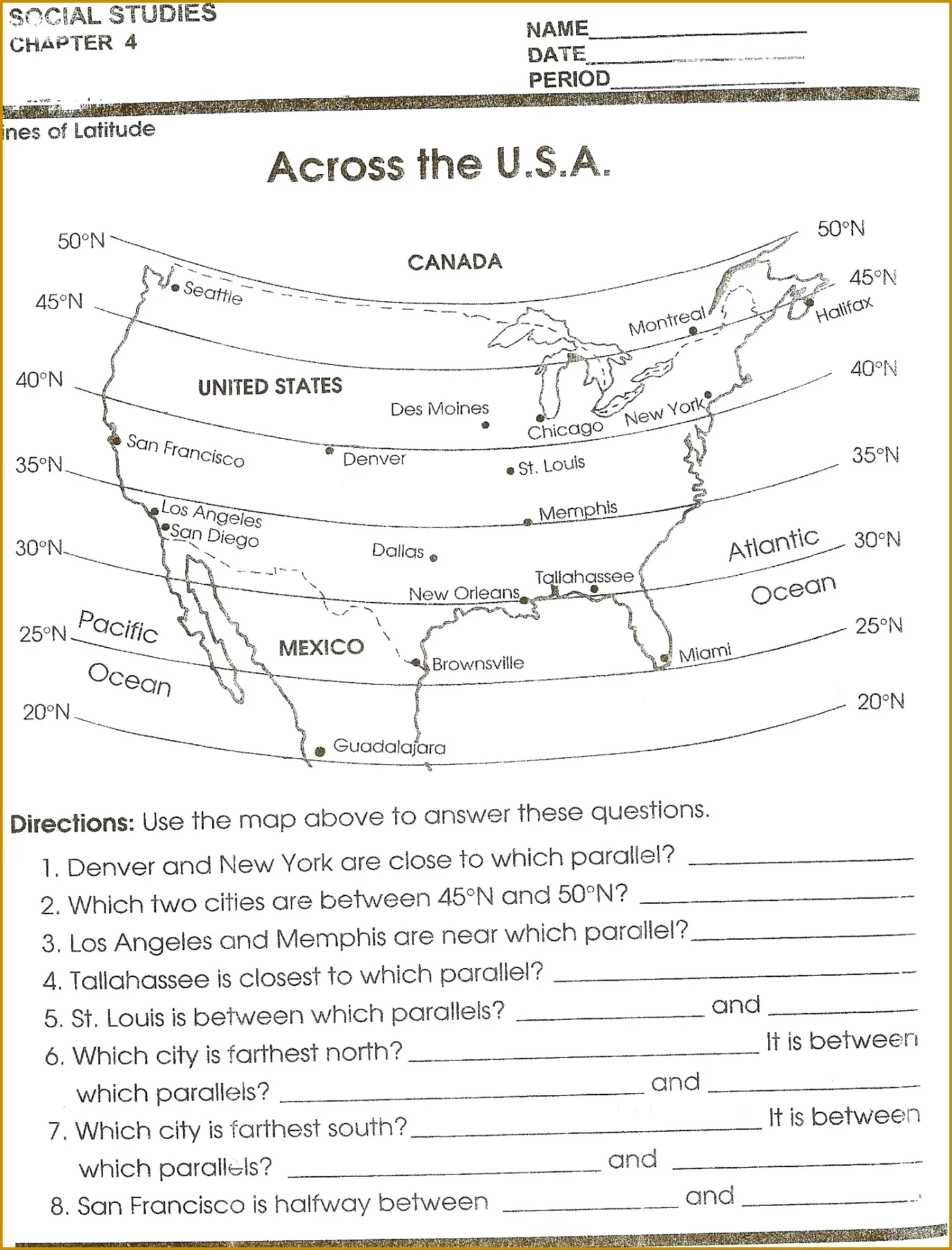 Topographic Map Matching Exercise for Elementary Students Learning Contour Line Interpretation Fourth grade student learning to identify contour lines and elevation changes on topographic map practice worksheet number two
