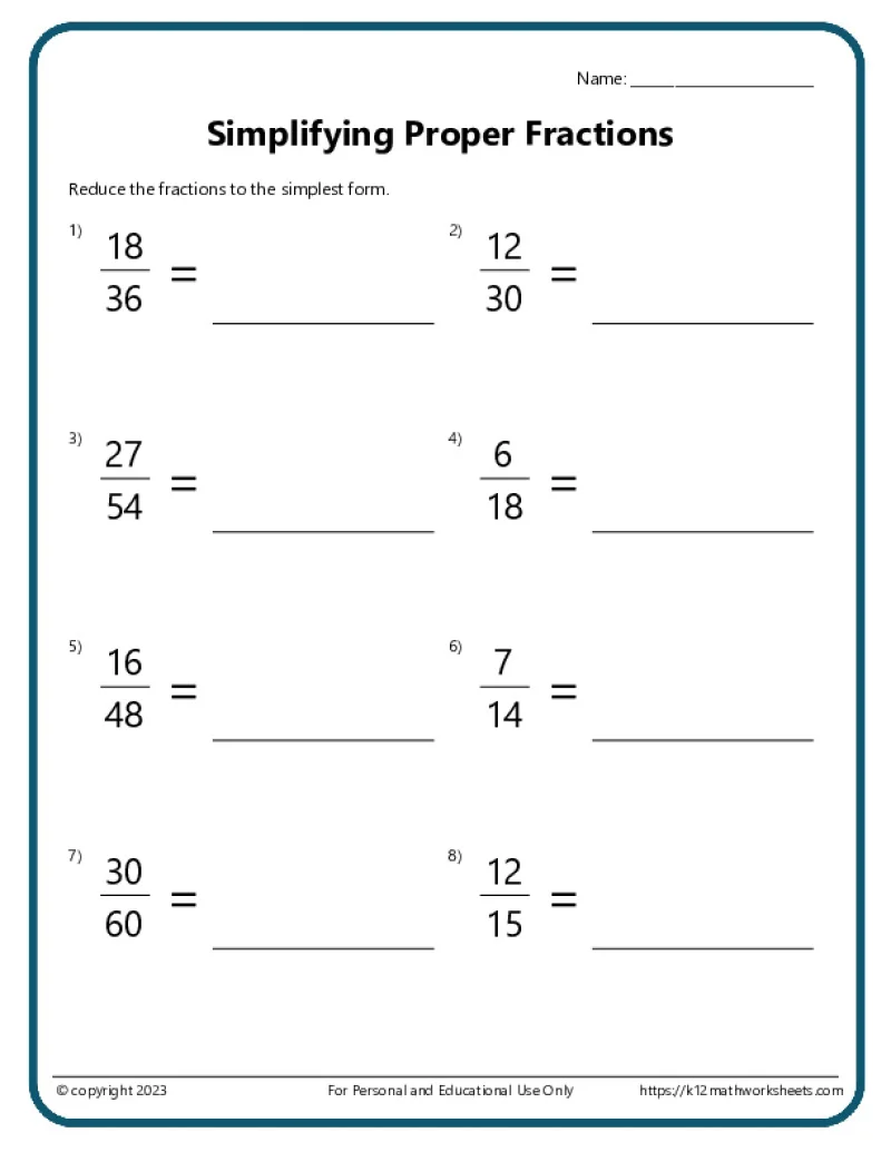 Sixth grade student solving a math worksheet about dividing fractions in word problems