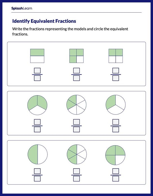 A third grade student working on a recipe math worksheet about fractions