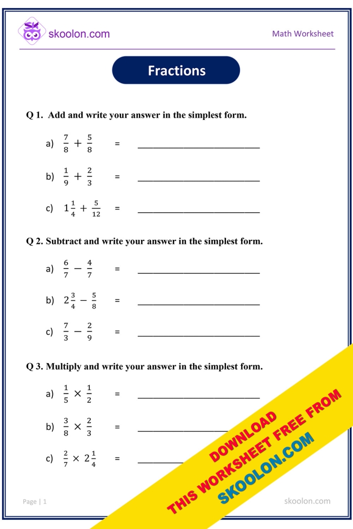 Worksheet featuring equivalent fractions and decimals for fourth grade math practice