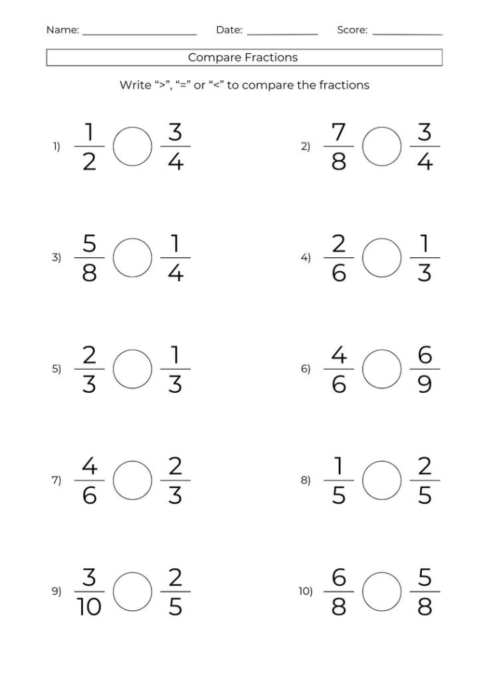 Third grade students practicing math skills with a Fractions Learning Check worksheet