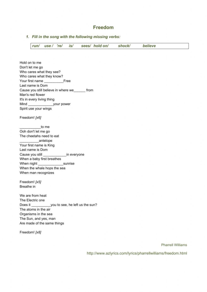 Fifth grade student working on a worksheet about the historical meaning of freedom