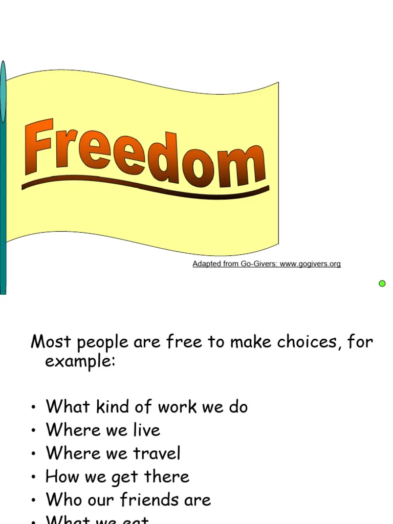 Fifth grade history worksheet exploring the definition of freedom