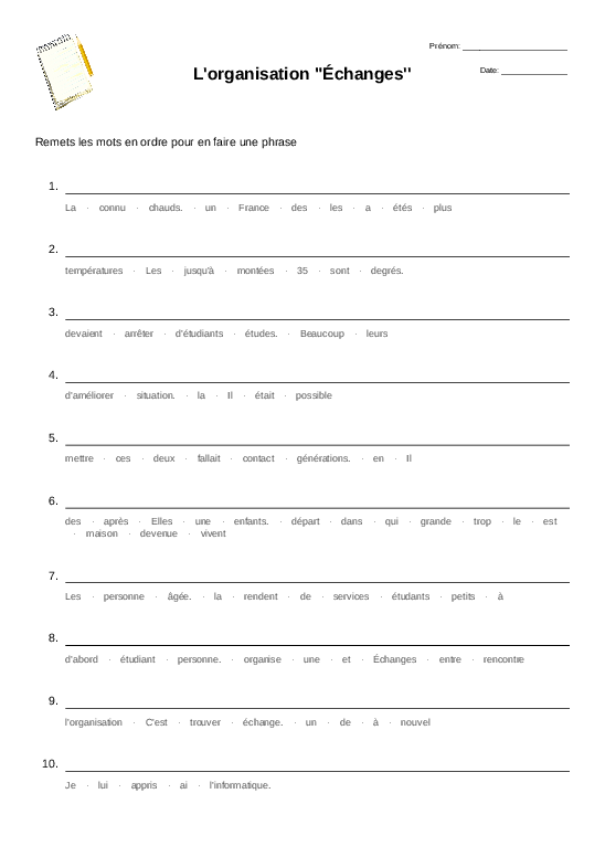 Fourth grade French greeting worksheet featuring Chris and Yannick learning to say hello