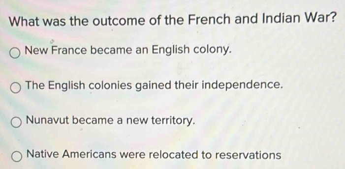 French and Indian War: Causes and Outcome worksheet for social studies learners Worksheet illustrating the causes and outcomes of the French and Indian War for sixth-grade students