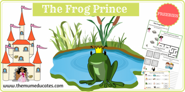 Engaging worksheet featuring the story of The Frog Prince for young learners Frog Prince worksheet for first graders to enhance reading comprehension skills