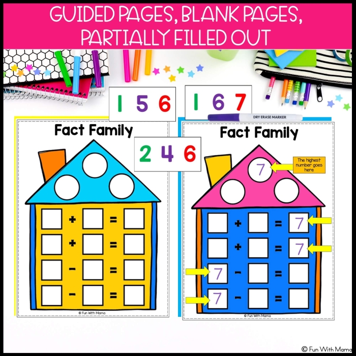 Enhance your child's math readiness with this fun winter-themed activity Frosty Fact Families worksheet for first graders focusing on addition and subtraction skills