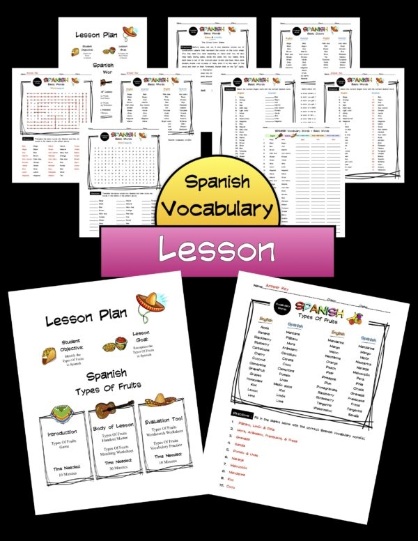 Engaging activity to match fruits with their Spanish names and enjoy a fruit salad Fruits in Spanish worksheet for fourth graders to enhance vocabulary skills