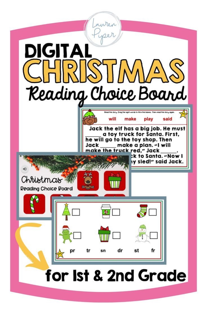 Choice Board worksheet featuring fun reading activities for Pre-K children
