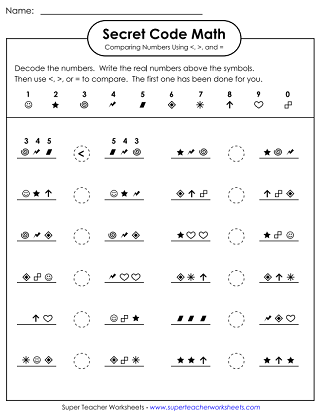 Secret Code Math worksheet for practicing addition skills in a puzzle format Fun worksheet for fourth graders to decode math problems using addition