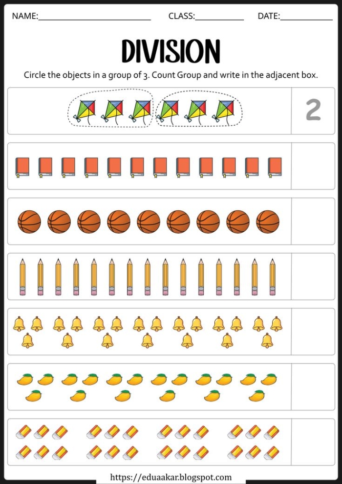 Numbers and Counting worksheet for Third Grade Fun With Division worksheet designed for third graders, featuring engaging problems that reveal a hidden phrase. Creative math practice to enhance division skills while having fun.