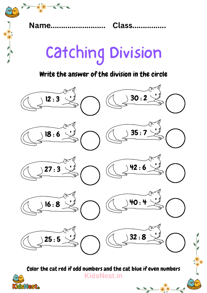 Numbers and Counting worksheet for Third Grade A third-grade student enjoys solving division problems on the Fun With Division worksheet while discovering a hidden phrase. Fun With Division worksheet for third graders featuring engaging math problems.