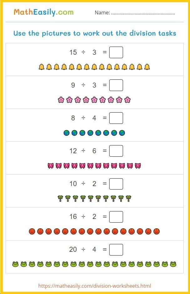 Exciting division practice sheet for kids to uncover a secret message. Fun With Division worksheet for third graders featuring engaging math problems and a hidden phrase.