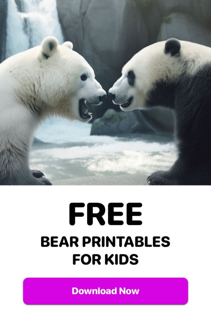 A kindergarten student reading a cozy poem about a furry bear with a comprehension question below the text