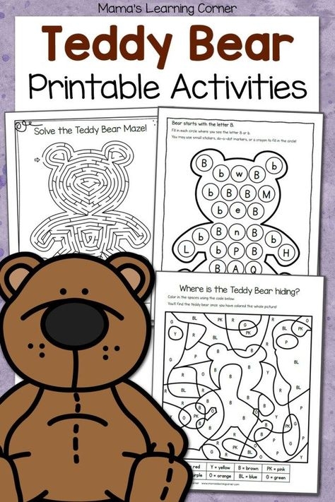 A fluffy bear character from A.A. Milne's classic children's poem for kindergarten reading comprehension