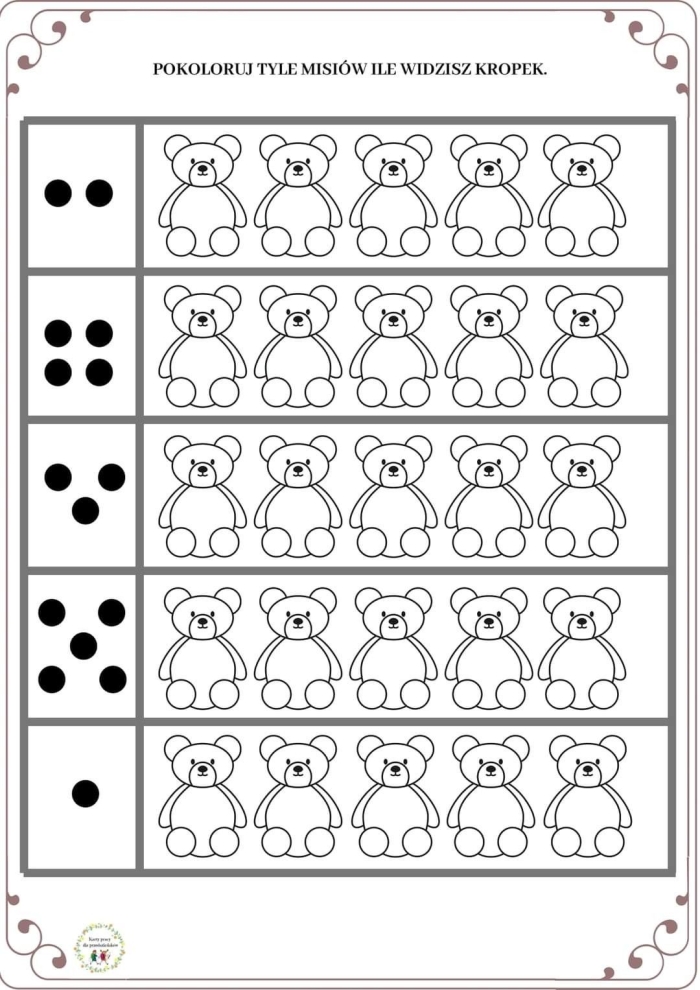 Kindergarten worksheet featuring a poem about a furry bear for life science reading practice