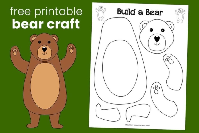 A furry bear character from a cozy children's poem worksheet for kindergarten reading comprehension