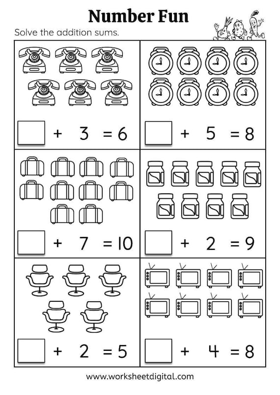 Garden Math Addition Practice Worksheet for Young Learners Kindergarten student solving single-digit addition problems with garden vegetables and flowers illustrations