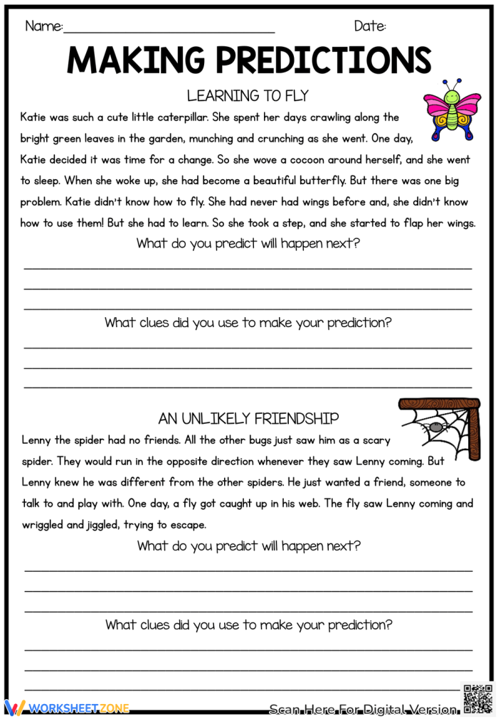 Writing worksheet for First Grade Children engaging with the Garden Power: Predictions worksheet, illustrating their ideas. First Grade writing activity to inspire creativity and imagination.