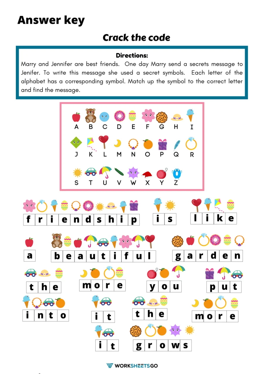GCF Crack the Code worksheet for sixth grade math practice 21 Sixth grade math worksheet featuring a GCF code-breaking activity for number 21