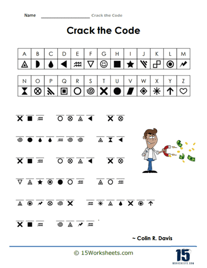 GCF Crack the Code Worksheet for 6th Grade Math Practice 13 Sixth grade student working on a GCF Crack the Code math worksheet