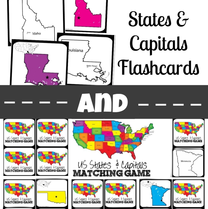 Fifth grade student completing a Match the Capital to the State geography handwriting exercise