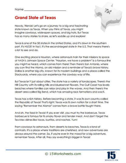 Fifth grade student filling out a Name All 50 States worksheet activity