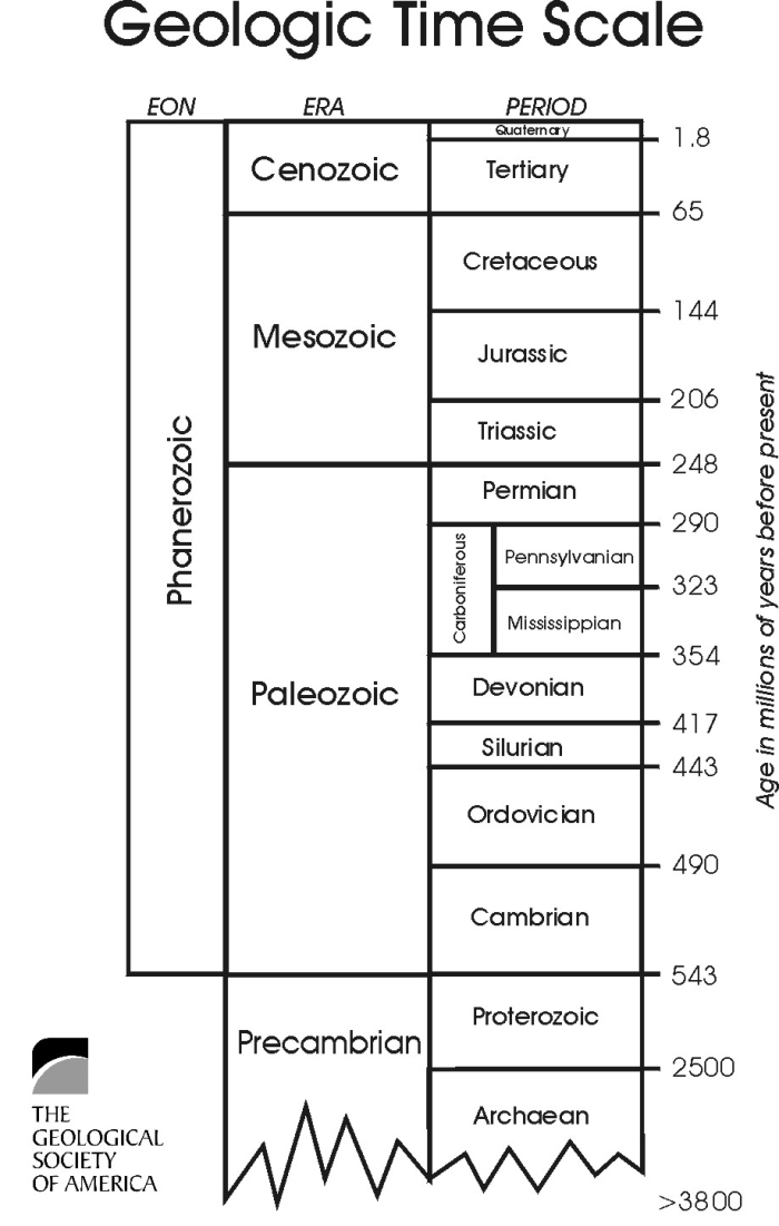Introduction to Geologic Time Scale and Earth's Historical Evidence Sixth grade students learning about the geologic time scale and scientific evidence for Earth's history on a worksheet