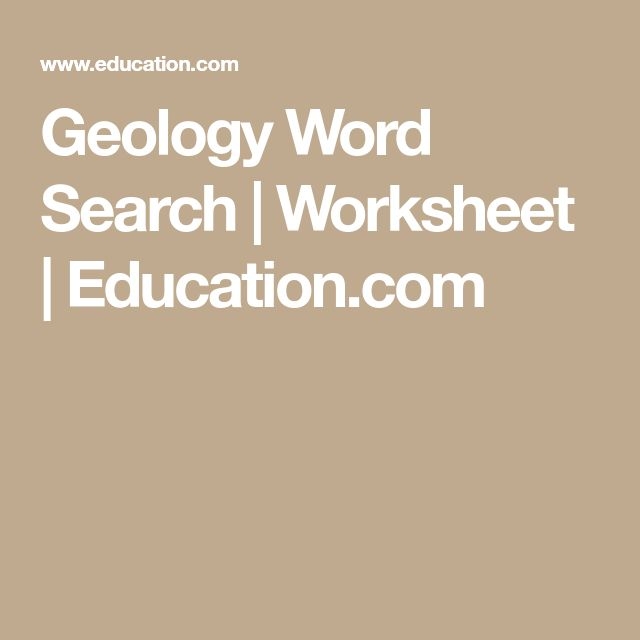 Geology Word Search Worksheet for 4th Grade Science Lesson 10 Fourth grade students practicing geology vocabulary with a challenging earth science word search puzzle