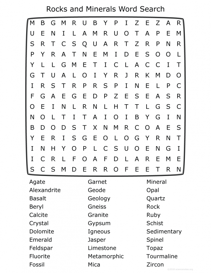 Geology Word Search Worksheet for Fourth Grade Students Fourth grade students completing a geology word search worksheet about rock formations