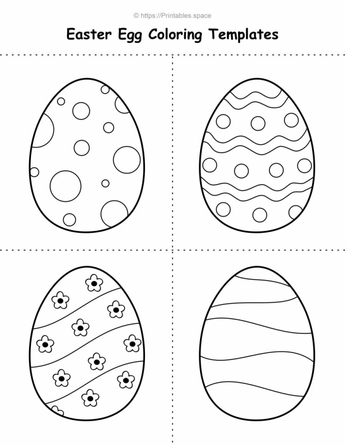 Kindergarten Easter Egg Geometry Worksheet 23 Easter egg coloring page with geometric shapes for kindergarten students to color