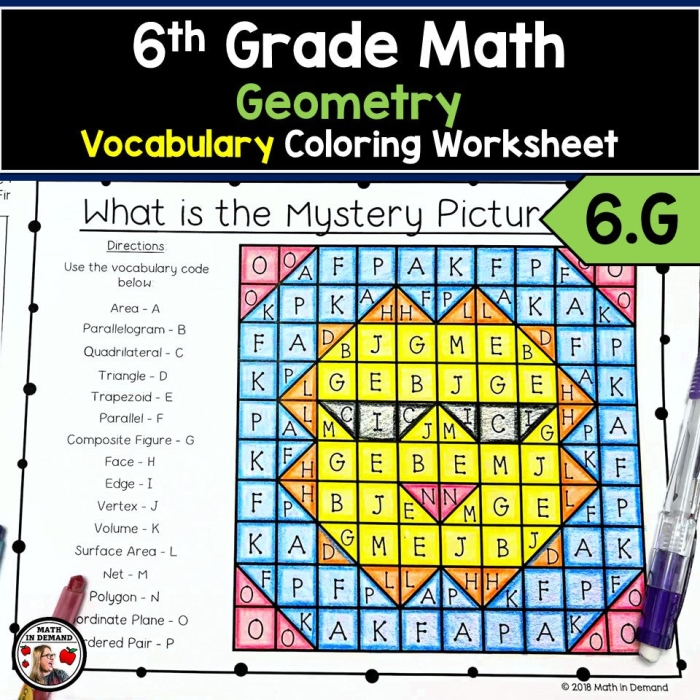 Vocabulary cards showcasing geometry lines for fourth-grade students
