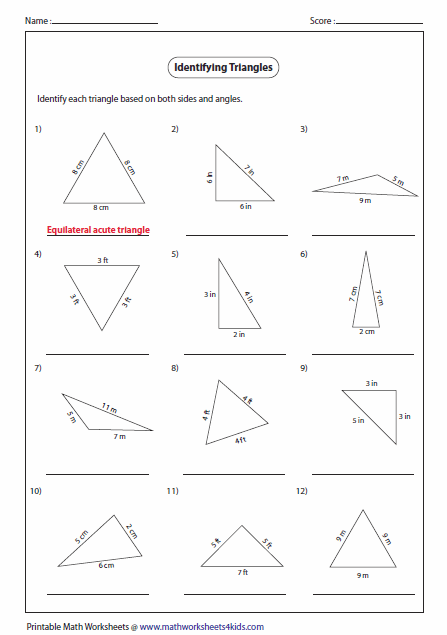 Engaging Identifying Triangles worksheet for practicing obtuse triangles Colorful geometry worksheet featuring obtuse triangles for fourth graders