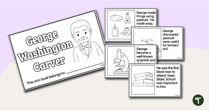 Third grade worksheet about George Washington Carver focusing on history and agricultural innovation