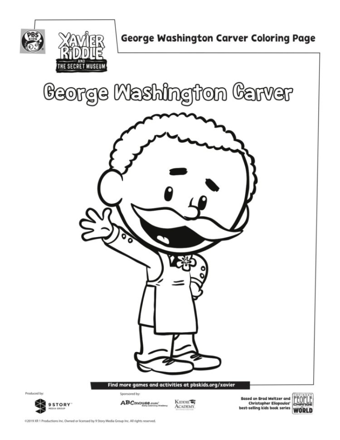 Third grade historical heroes worksheet featuring agricultural scientist George Washington Carver