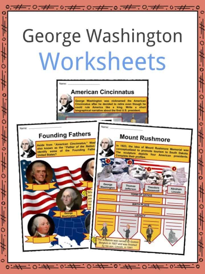 George Washington Facts worksheet for second graders focusing on reading comprehension