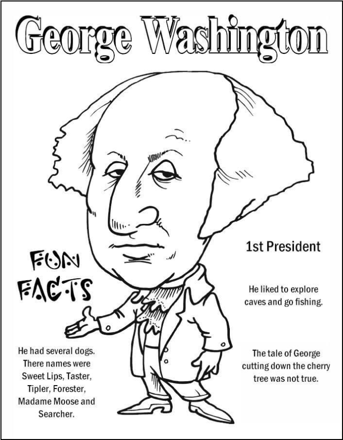 Second grade worksheet featuring reading comprehension questions and data graphing activities about George Washington