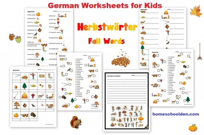 A helpful resource for learning German through English translations German Vocabulary worksheet featuring a bilingual dictionary for fourth graders