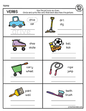 Engaging Verb Fill-In worksheet to enhance grammar skills for young learners Cute worksheet for first graders to practice verb forms in sentences