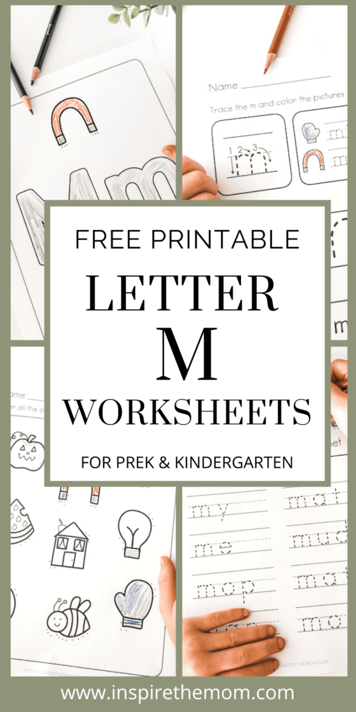 Worksheet featuring the letter M with engaging activities for preschoolers