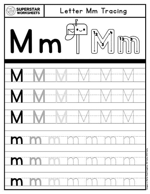 Worksheet featuring fun activities focused on the letter M for preschoolers