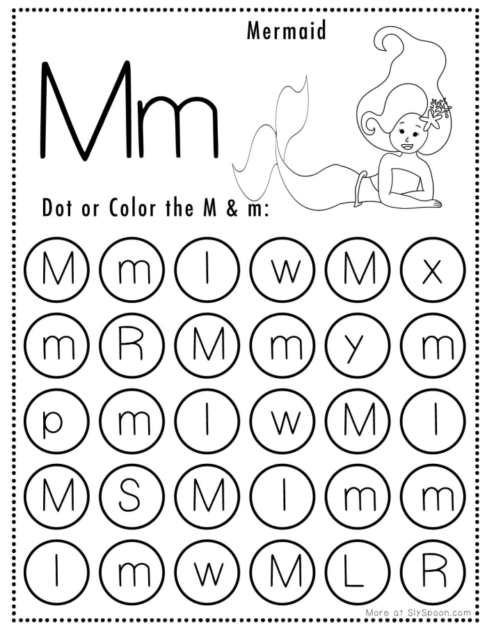 Worksheet featuring engaging activities focused on the letter M for preschoolers
