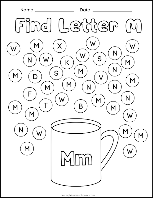 Worksheet featuring engaging activities focused on the letter M for preschoolers