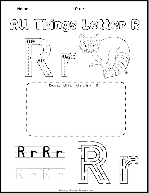 Preschoolers exploring the letter R through fun activities in this educational worksheet Children engaging with the "Get Ready for Reading: All About the Letter R" worksheet in a colorful classroom setting