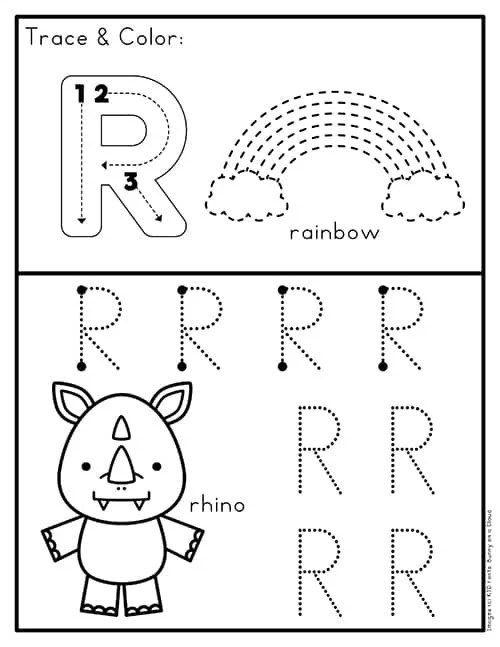 Get Ready for Reading: Engaging Letter R worksheet for Pre-K kids Worksheet featuring the letter R for preschool learning about the alphabet