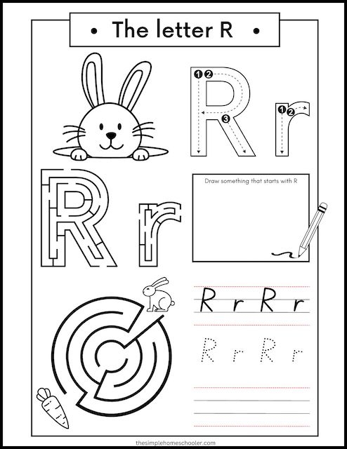 Interactive learning experience for preschoolers about the letter R Kids engaging with the Get Ready for Reading worksheet focused on the letter R